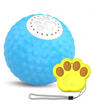 New Rechargeable Interactive Pet Toy Ball for Cat Dog with LED Remote Control TPU Bounce Sound Cat Toy Ball