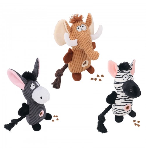 Interactive Cotton Rope Pet Plush Toys Cute Squeaky Bite Dog Chew and Donkey Toy with Bag Packaging