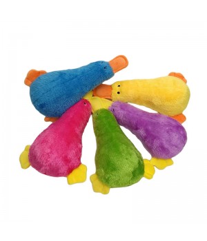 Pet Duck Shape Dog Plush Toy Grinding Teeth Cleaning Bite Resistant Chew Training Cat Squeaky Toy
