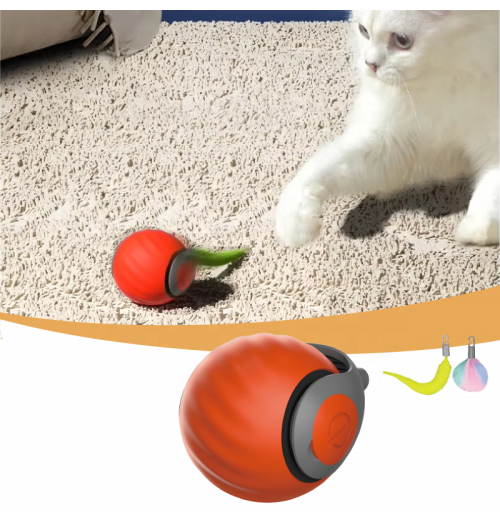 New Smart Funny Cat Toys Pet Play Chase And Hunt Game Self-Relief Rolling Silicone Tail Intelligent Cat Dog Ball Toy New Smart Funny Cat Toys Pet Play Chase And Hunt Game Self-Relief Rolling Silicone Tail Intelligent Cat Dog Ball Toy